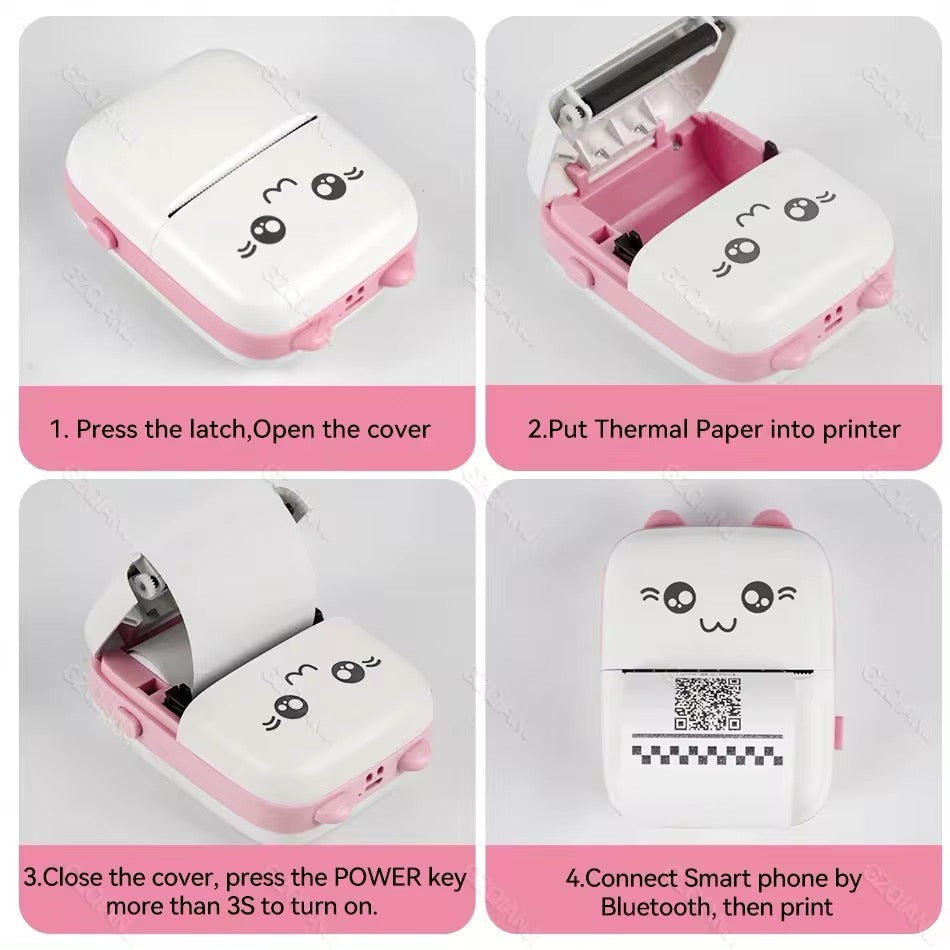 Mini Label Printer Portable Thermal