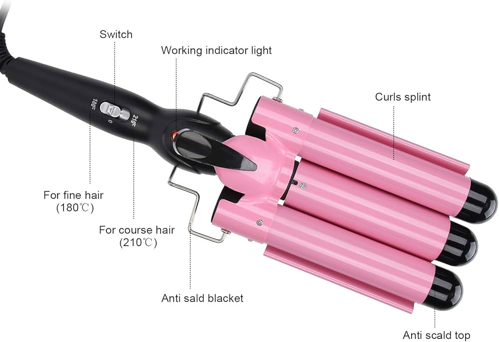 Triple hair curler