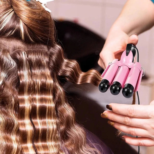 Triple hair curler