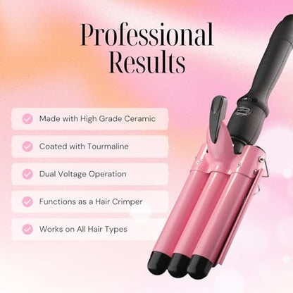 Triple hair curler