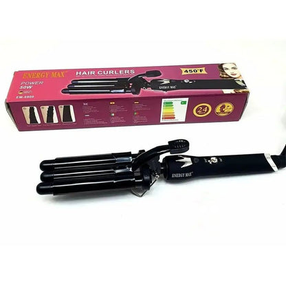 Triple hair curler